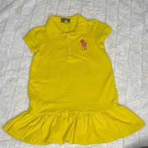 Polo Ralph Lauren Yellow Polo Dress for Kids 4/4T